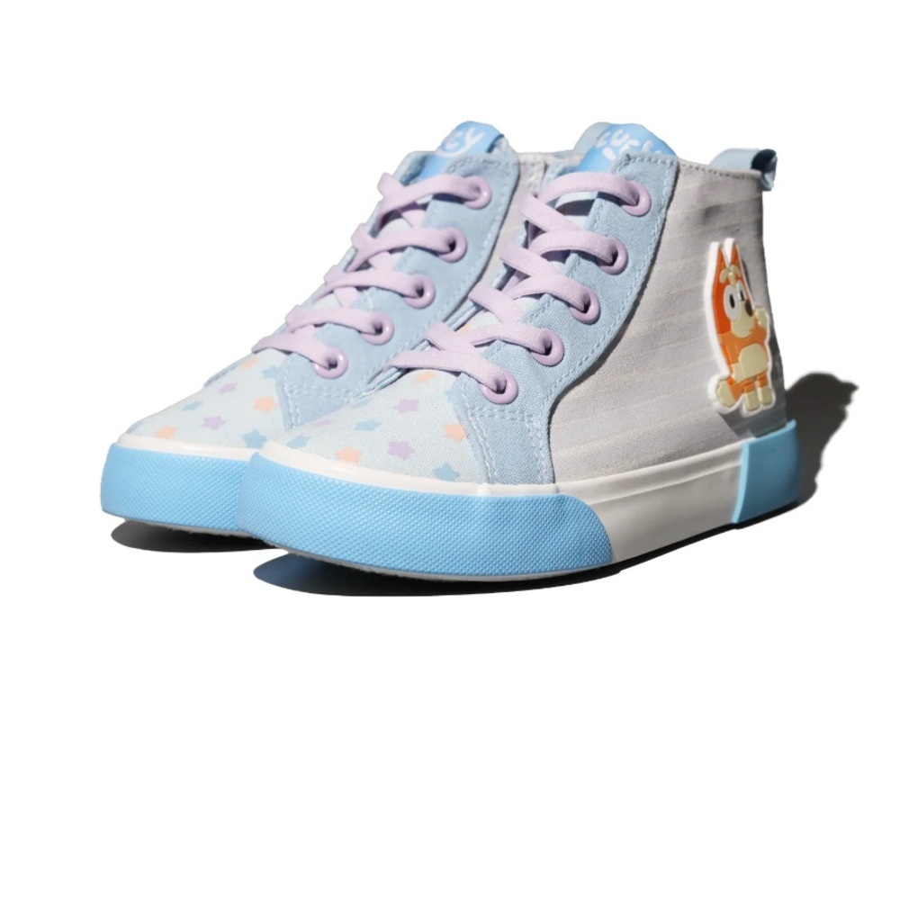 Kids High-Top Sneakers - Blue and White
